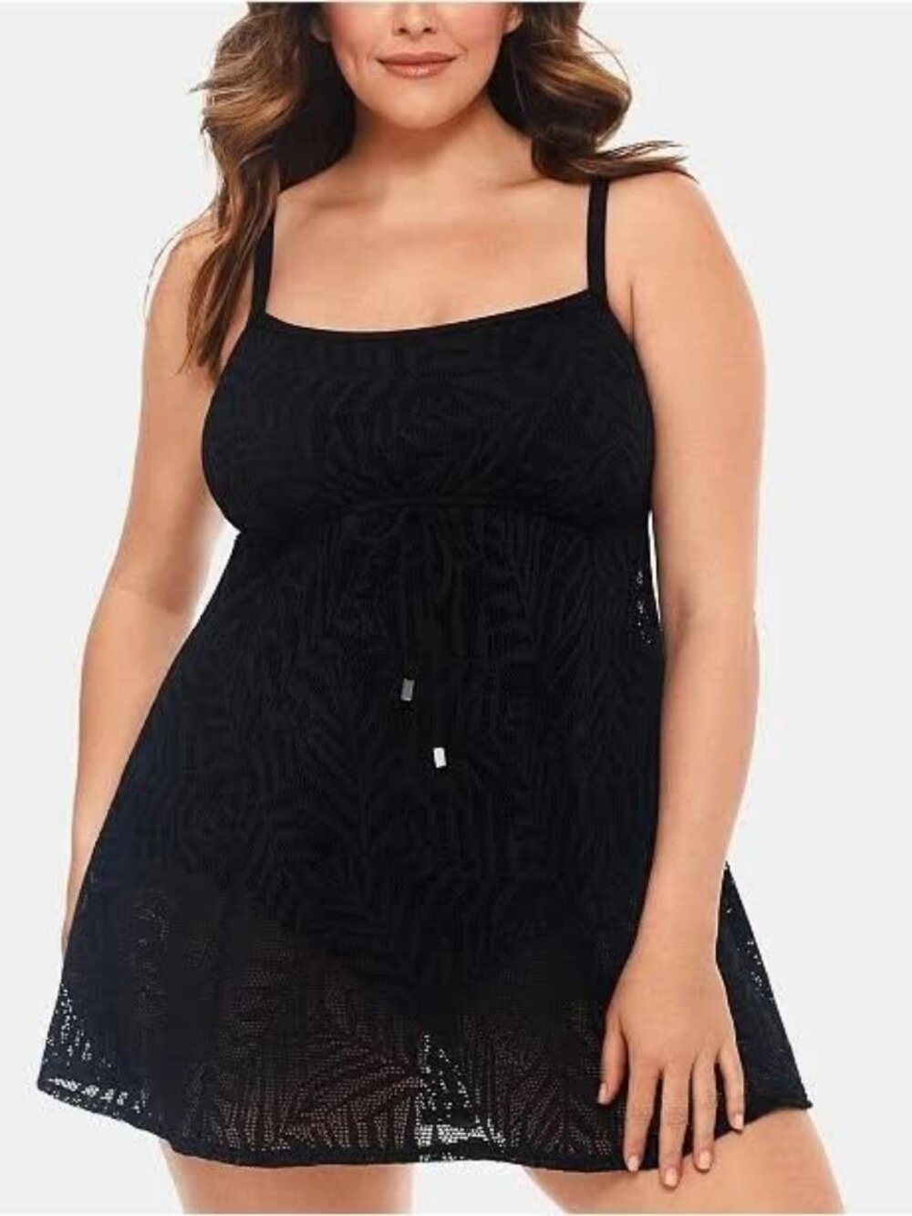 Swim Solutions Empire Princess Seam Crotchet One Piece Black Size 8